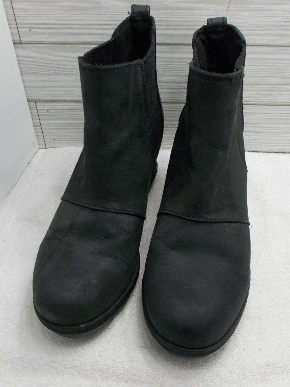 SOREL 1808551010 Joan Of Artic Wedge Boots Womens 7.5 Black Suede